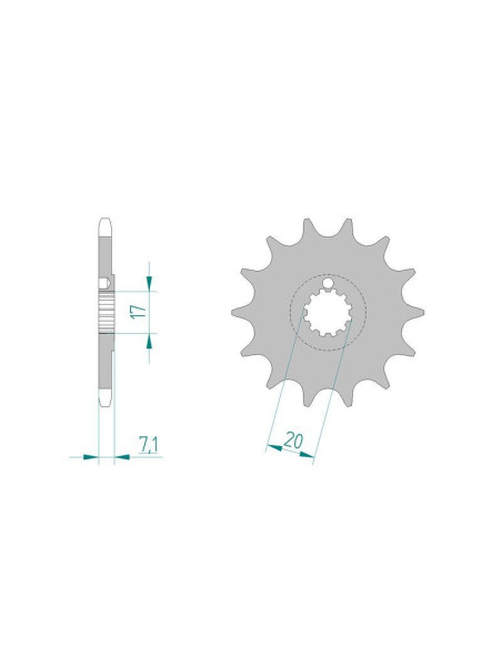 Kit chaine DID  ALU BETA 240 TR32 1985 à 1985