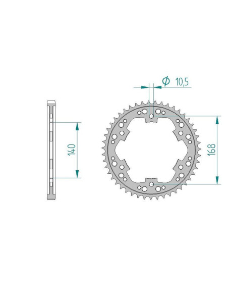 Kit chaine DID  ACIER BMW F 700 GS bolts/vis 10.5 mm 2012 à 2012