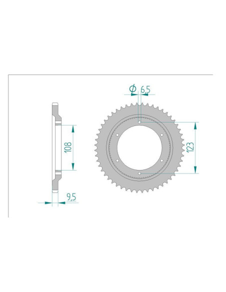 Kit chaine DID  ACIER CAGIVA 50 MITO 1998 à 1999
