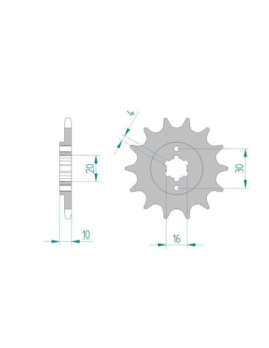 Kit chaine DID  ACIER CAGIVA 125 CRUISER 1987 à 1989