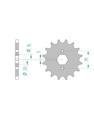 Kit chaine DID  ACIER CAGIVA 125 ELEFANT 1984 à 1988