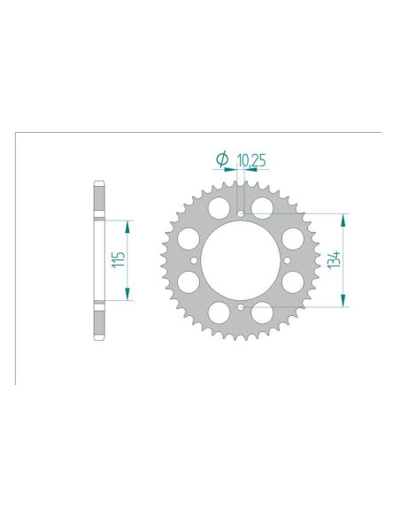 Kit chaine DID  ACIER CAGIVA 350 ELEFANT 1985 à 1988