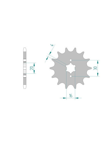 Kit chaine DID  ALU CAGIVA 125 WMX 1987 à 1988