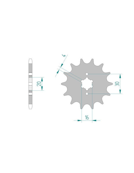 Kit chaine DID  ALU CAGIVA 125 WMX 1987 à 1988