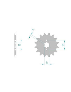 Kit chaine DID  ACIER DERBI GPR 50 NUDE 2004 à 2005