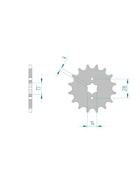 Kit chaine DID  ACIER DERBI GPR 50 NUDE 2004 à 2005