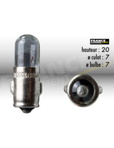AMPOULE TEMOIN AVEC CULOT BA7S 6V1.2W
