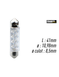 AMPOULE BLANCHE TYPE S8,5D/C5W 12V0.53W