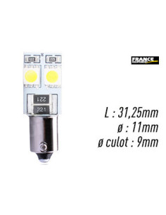 AMPOULE BLANCHE TYPE BA9S/T4W 12V0.96W