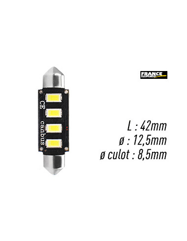 AMPOULE BLANCHE TYPE S8,5D/C5W 12V2W