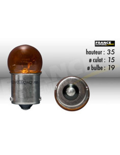 AMPOULE GRAISSEUR RING BAU15S 12V10W