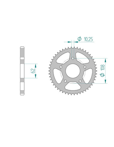 Kit chaine DID  ACIER DERBI GPR 125 RACING 2T 2004 à 2009