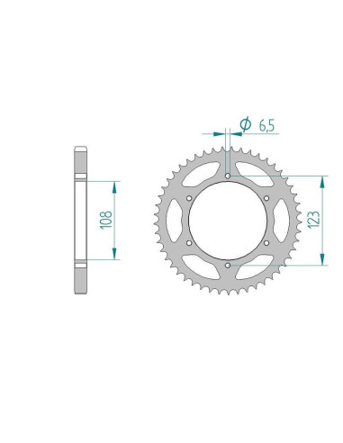 Kit chaine DID  ACIER DERBI GPR 125 4T 2009 à 2012