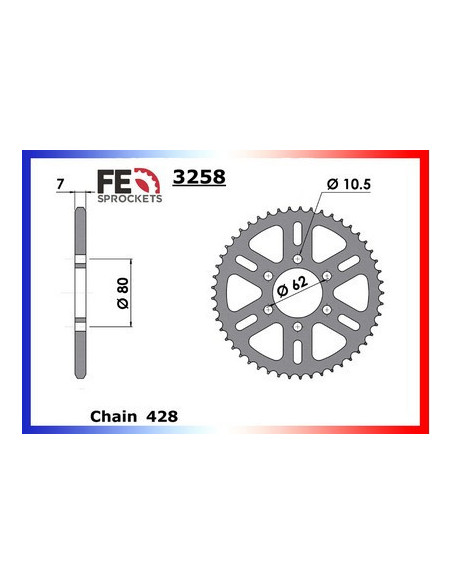 COUR AC DT125MX 49 428