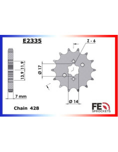 PSB HONDA CRF.125 '14/22 14 428 2