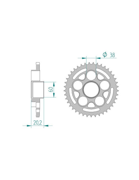 Kit chaine DID  ACIER DUCATI 800 MONSTER S2R 2005 à 2008