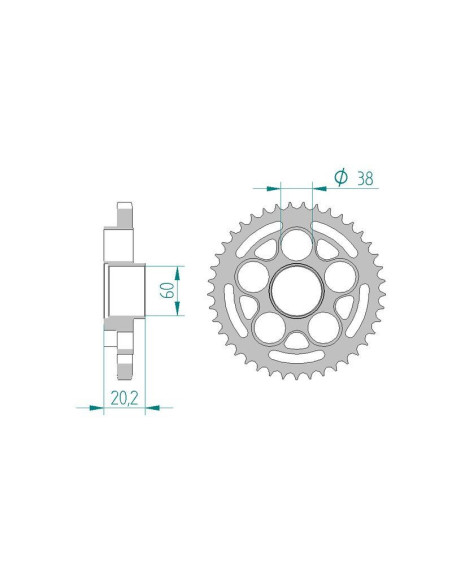 Kit chaine DID  ACIER DUCATI 848 / evo 2007 à 2013