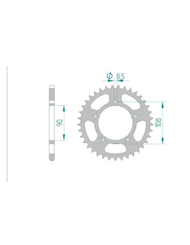 Kit chaine DID  ACIER DUCATI 851 SP1 1988 à 1989