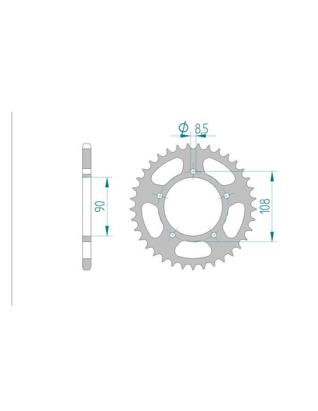 Kit chaine DID  ACIER DUCATI 851 SP1 1988 à 1989