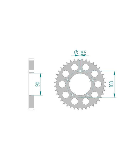 Kit chaine DID  ALU DUCATI 900 SD DARMAH 1979 à 1979