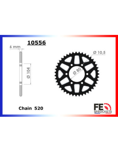 ZX.10.R/RR '21/22 17X41 RK520GXW Racing (Transformation en 520)