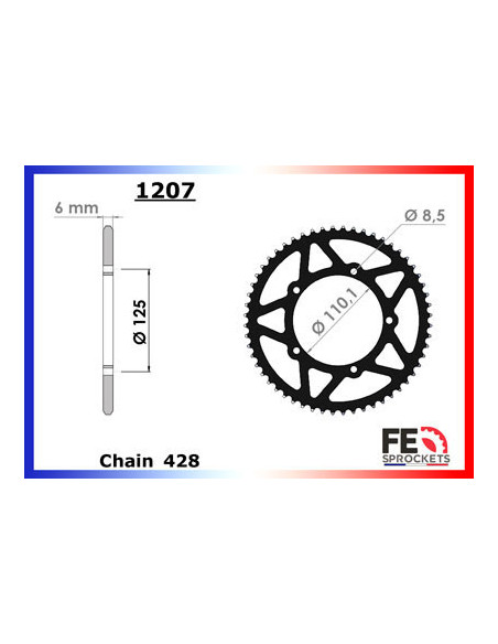 50.SHERCO SM (E5) '21 11X60 RK428MXZ (Roues Bâtons)