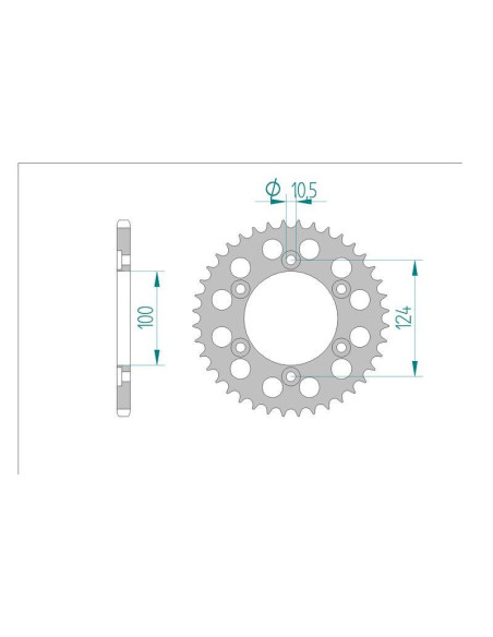 Kit chaine DID  ALU DUCATI 888 STRADA 1992 à 1994