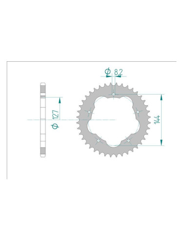 Kit chaine DID  ALU DUCATI 916/996  520 for PCD1 1994 à 2001