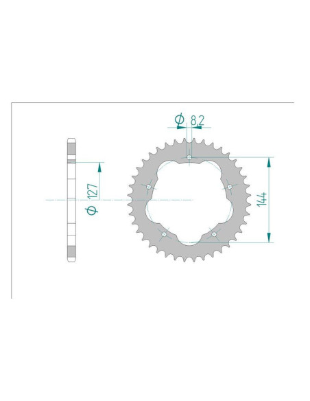 Kit chaine DID  ALU DUCATI 916/996  520 for PCD1 1994 à 2001