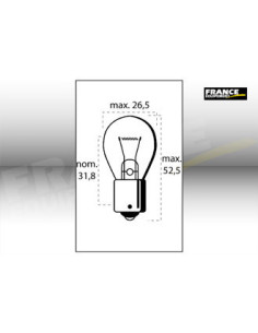 AMPOULE STOP ET CLIGNOTANT BA15S 6V21W