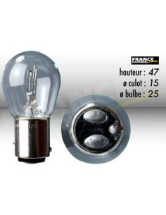 AMPOULE FEU STOP ET ARRIERE BAY15D 6V21/5W