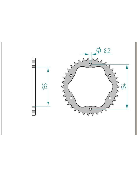 Kit chaine DID  ALU DUCATI 1198 S/R  520 for PCD3 2009 à 2011