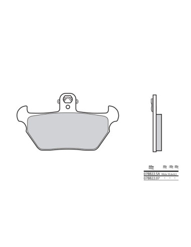 Plaquettes de frein BREMBO route métal fritté - 07BB22LA