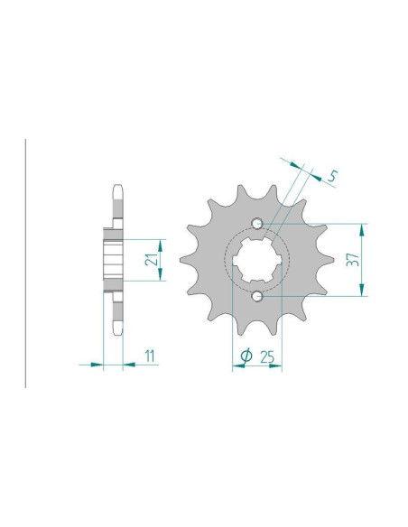 Kit chaine DID  ACIER E-TON YUKON 150 YXL 2000 à 2002