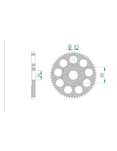 Kit chaine DID  ALU FANTIC 125 TRIAL TX250 1978 à 1979