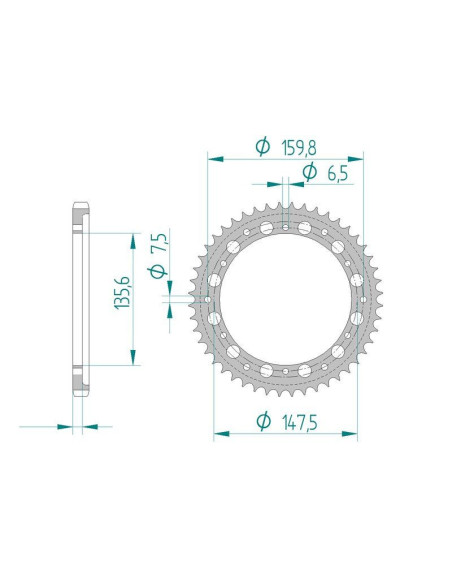 Kit chaine DID  ALU FANTIC 200 TRIAL TX350    0 à    0