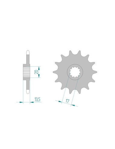 Kit chaine DID  ALU FANTIC 245/247 TRIAL KRO 1989 à 1990