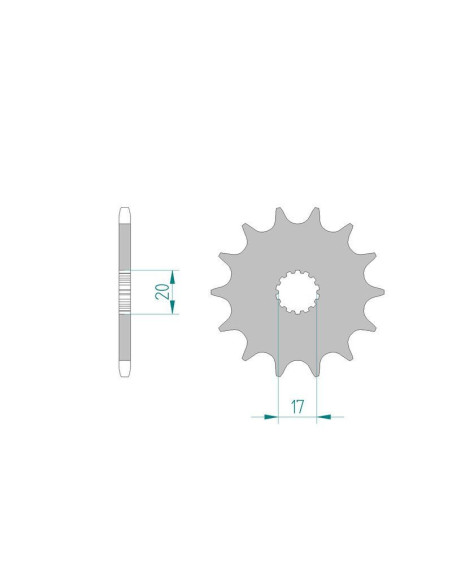 Kit chaine DID  ALU GAS-GAS 125 EC 2003 à 2013