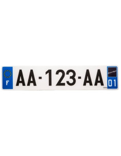 Plaques Françaises PPI 520x110 SIV Département 73 PVC + fonds blanc 10 pièces