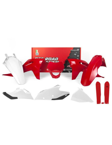 Kit plastiques RACETECH - blanc/rouge Gas Gas EC/EC-F