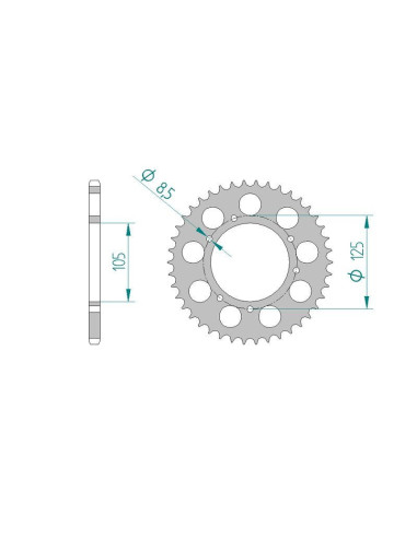 Kit chaine DID  ALU GAS-GAS 250 PAMPERA 2002 à 2002