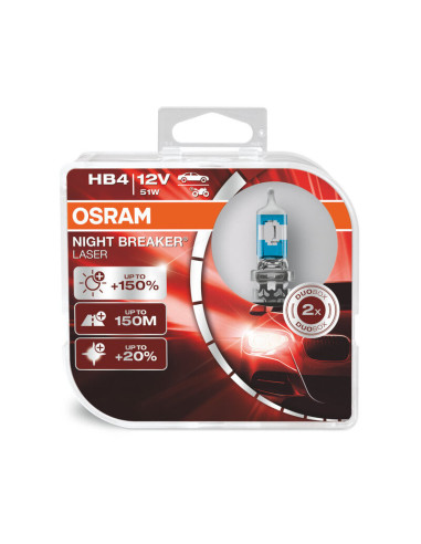 Ampoule OSRAM Night Breaker Laser HB4 12V/51W - X2