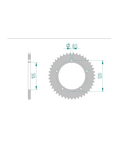 Kit chaine DID  ACIER GILERA 50 EAGLET 1997 à 1998