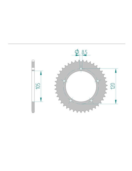 Kit chaine DID  ACIER GILERA 50 EAGLET 1997 à 1998