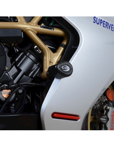 Tampons de protection R&G RACING Aero - noir MV Agusta Superveloce 800