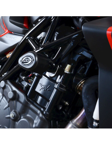 Tampons de protection R&G RACING Aero - noir MV Agusta Brutale 1000 RR