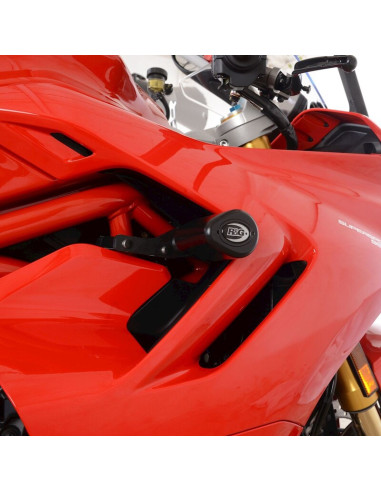 Tampons de protection R&G RACING Aero (sans perçage) - blanc Ducati Supersport 950 (S)