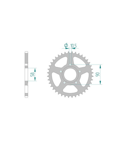 Kit chaine DID  ACIER GILERA 125 SP-01 / SP- 1988 à 1992