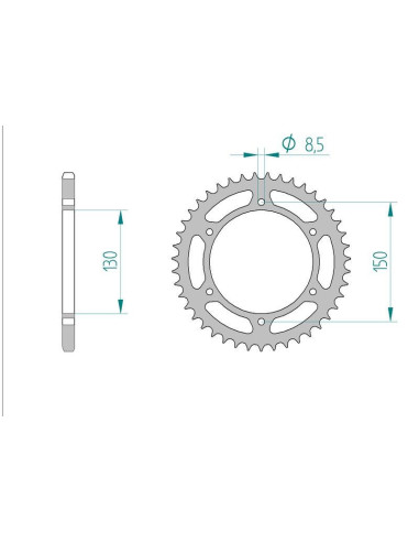 Kit chaine DID  ACIER GILERA 600 RC 1989 à 1990