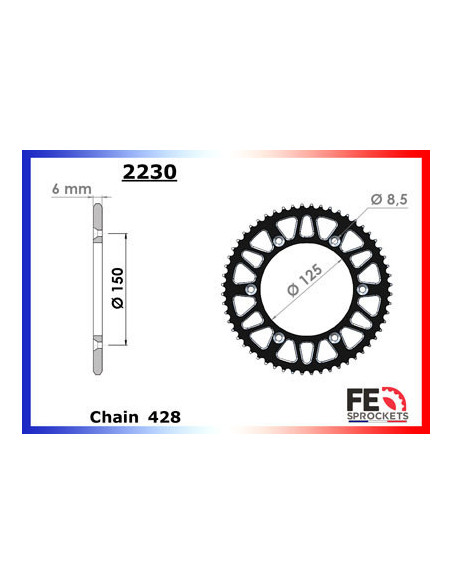 VENT.125.BAJA RR '18- 13X58 428H *